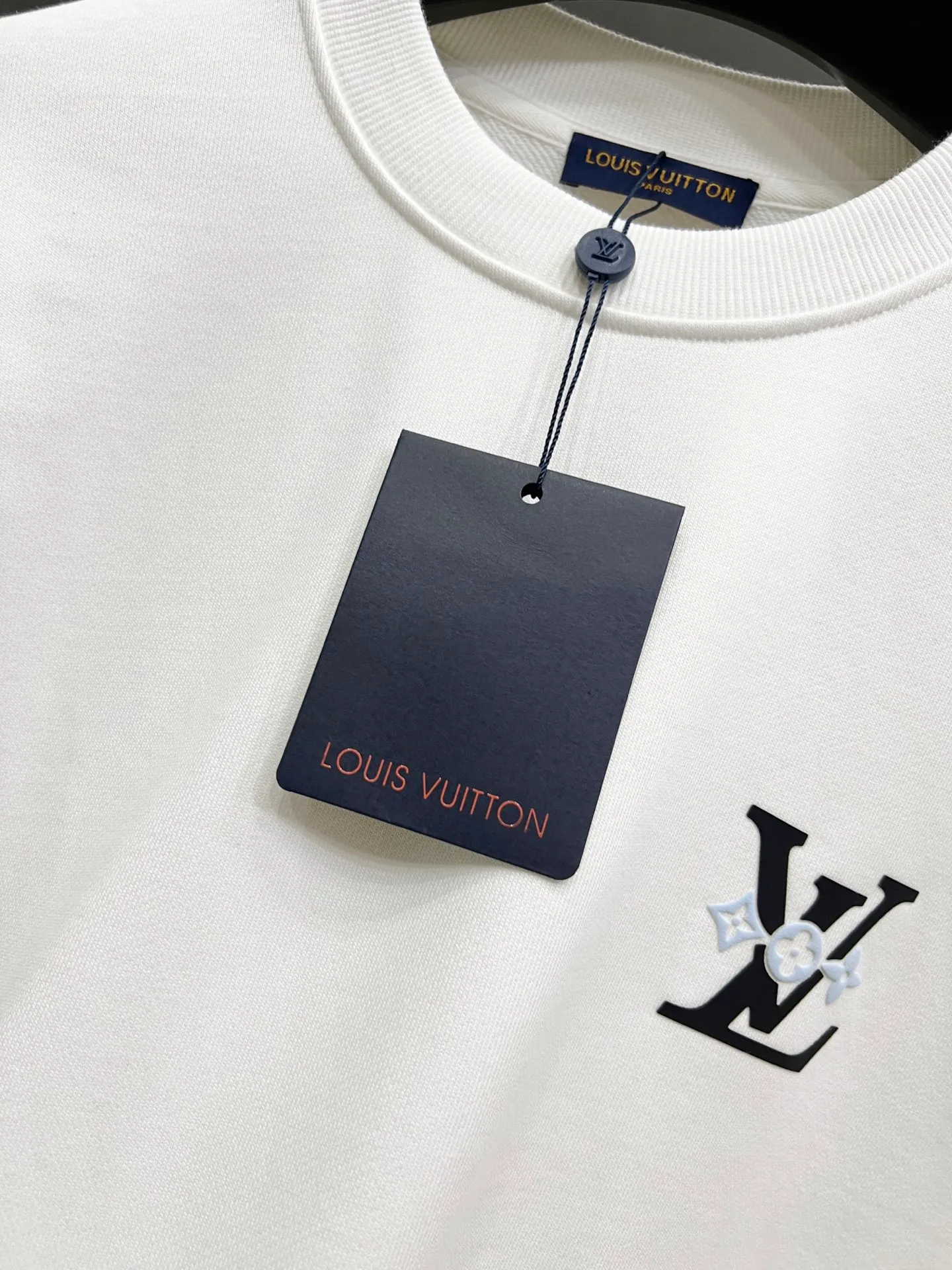 🅿️260 1v Louis* 2025 autumn and winter new style Customized double yarn fabric round neck long-sleeved sweatshirt Classic letter foam technology + three-dimensional silicone design High-end version! The same loose version for men and women S M L XL XXL five sizes color black white